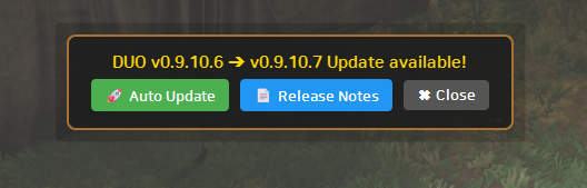 Auto-Update button display screen